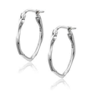 Oval ασημένιοι κρίκοι Ø 2,5cm