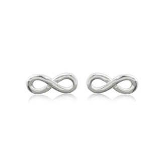 Infinite μικρά ασημένια σκουλαρίκια