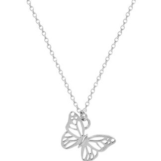 Butterfly ασημένιο κολιέ